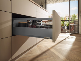 K-BLUM Merivobox tiroir E reling 270mm/40kg, gris foncé OG, Inserta K-BLUM Merivobox tiroir E reling 270mm/40kg, gris foncé OG, Inserta