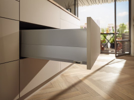 K-BLUM Merivobox, tiroir E boxcap 270mm/40kg, gris clair IG, vis a bois