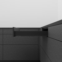 K-BLUM Legrabox, tiroir N 400mm/40kg, Tip-on, noir, vis a bois