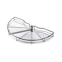 KES 260545 carrousel 180° fil métallique étagere 900mm demi-cercle chrome