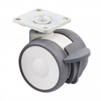TENTE roue Linea 50mm avec frein 100kg gris clair