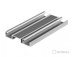 SEVROLL 04763 Gemini II guidage inférieur 4,05m blanc laqué