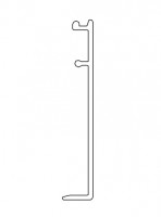 TERNO Solo Vetro profil de couverture guidage sup. 2730/N 6m noir