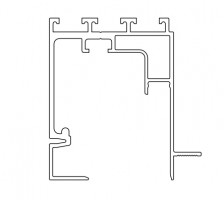 TERNO Solo Vetro Light guidage supérieur 2250/A alu anodisé argent 6m