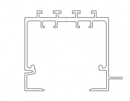 TERNO Solo Vetro Light guidage supérieur 2258/A alu argent 3m
