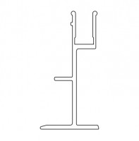 TERNO Solo Vetro Light moulure de recouvrement 2254/A alu anod argent 6m