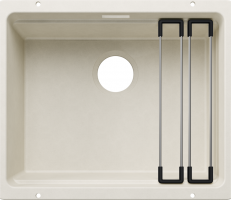 BLANCO 527756 Évier Etagon 500-U sans siphon Silgranit blanc soft