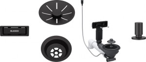 BLANCO 207426 accessoires ensemble de vidage 1x3,5 InFino avec tirant noir mat