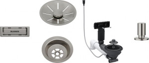 BLANCO 207435 accessoires ensemble de vidage 1x3,5 InFino avec tige Satin Platin