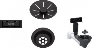 BLANCO 207422 accessoires ensemble de vidage 1x3,5 InFino noir mat