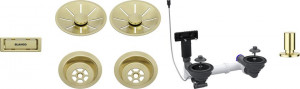 BLANCO 207443 accessoires ensemble de vidage 2x3,5 InFino avec tirette Satin Gol