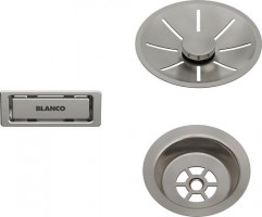 BLANCO 207406 accessoires ensemble de vidage avec trop-plein évier simple Satin