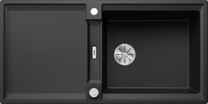 BLANCO 527617 évier Adira XL 6 S InFino avec excentrique Silgranit noir
