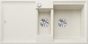 BLANCO 527606 évier Adira 6 S InFino avec excentrique Silgranit blanc soft