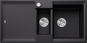 BLANCO 527601 évier Adira 6 S InFino avec excentrique Silgranit noir