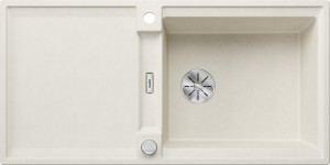 BLANCO 527622 Évier Adira XL 6 S InFino avec excentrique Silgranit blanc soft