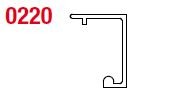 SISCO 0220 bandeau supérieur alu simple 3000mm