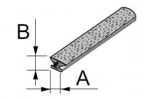 SEVROLL 20287-SV brosse d'arret insérable 4,8x4mm blanc