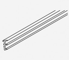 HAWA 057.3072.001 glass, joint plastique pour verre noir 20m