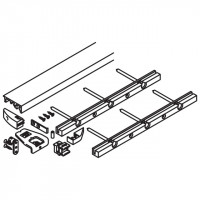 HAWA 25480 Folding Concepta 25 dans boîtier profil inférieur 2000mm noir anod