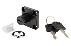 StrongLocks Serrure de tiroir meme combi + contrepartie métallique noir
