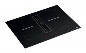 FRANKE Plaque induction avec extracteur vapeur FMA 8391R HI verre noir/blanc gra
