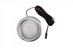 SAL LED spots 12V 2W inox brossé blanc chaud