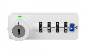 LEHMANN Serrure a combinaison 62.01 Public droite blanc