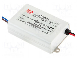 Alimentation électrique MEAN WELL APV-25-12, 12V, 25W, IP42