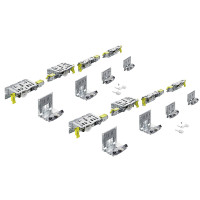 HETTICH 9278794 TopLine XL porte coulissante ensemble 4 vantaux, 33mm, 18-30mm/6