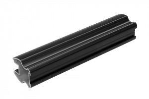 SEVROLL 06370 Gemini profil de poignée 10mm 2,7m noir structuré