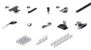 HAWA 31507 Folding Concepta III 25 Tirage encastré ensemble de base 1700 - 2900m