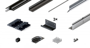 HAWA 31515 Folding Concepta III 20/25 dans boîtier kit de guidage 2 vantaux arge