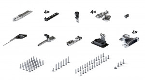HAWA 31505 Folding Concepta III 25 Push dans boîtier ensemble de base 1900 - 270