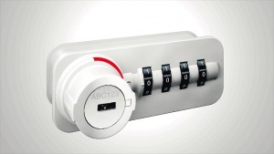 LEHMANN Serrure a combinaison fixe 59.01 droite blanc