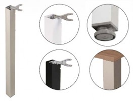 StrongLegs pied de table TA001 710R/80x80mm noir mat