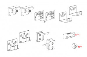 TERNO Frontalino ensemble pour 2 portes K.1091.1