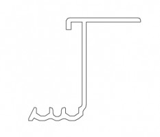 TERNO Frontalino rail de guidage supérieur inox 1190/A 3m
