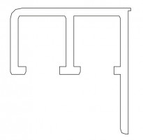 TERNO Frontalino moulure inférieure rail de guidage inox 1191/A 2m