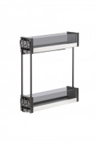 VIBO Essence, panier latéral, 150mm, gris, gauche