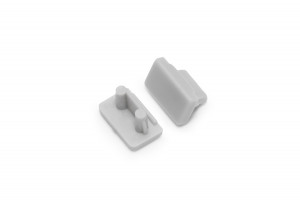 StrongLumio embouts pour profil Slim 8, gris (paire)