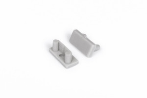 StrongLumio embouts pour profil Begton 12 droit, gris (paire)