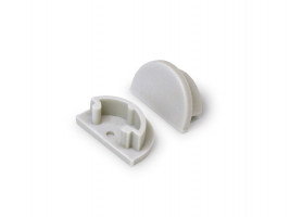 StrongLumio embouts pour profil Arc 12 demi-ronds, gris (paire)