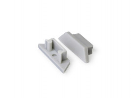 StrongLumio embouts pour profil Arc droits, gris (paire)