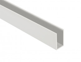 WC cabines Al profil U latéral elox 13 mm, longueur 2 m