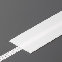 StrongLumio moulure de recouvrement H pour profil Flat coulissante, 2000mm lait