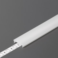 StrongLumio moulure de recouvrement F pour profil LED 14 clipsable laiteux 20m