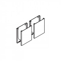 HAWA 19092 Junior 80 GP cache-vis supports verre chrome mat (4 pcs)