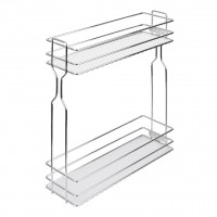 K-StrongWire panier latéral 200mm tout fil, tiroir coulissant caché, gauche
