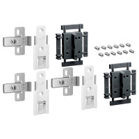 HETTICH 9339498 WingLine L new charnieres centra réglables 3 pcs, blanc